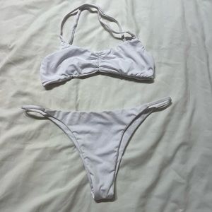 white bikini set